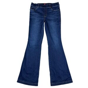SPANX Jeans Women L Blue Clean Indigo Bootcut Trousers Cowgirl Western Stretch